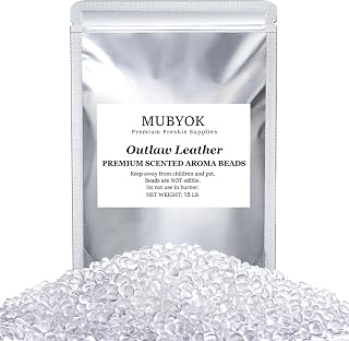 MUBYOK 1.5LB Outlaw Leather Premium Scented Aroma Beads for Making Car Freshies Supplies PreScented Beads for Car Air Freshener Sachets Long-Lasing Scent