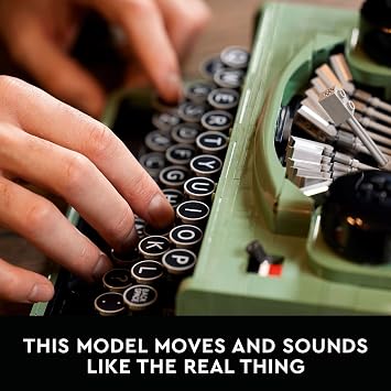 Lego Ideas Typewriter 21327 Building Set for Adults, Collectible Retro Display Model, Creative Hobbies Unique Gift Idea