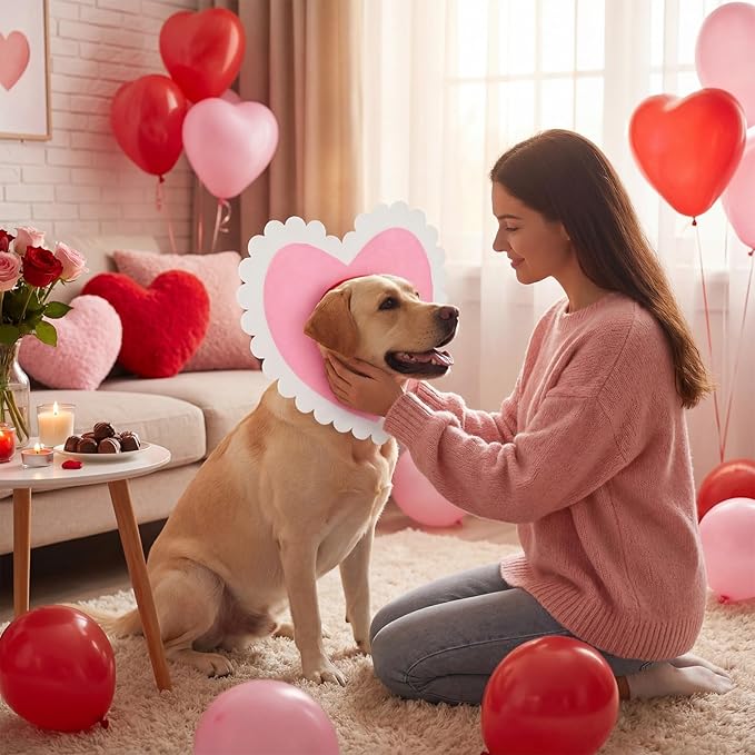 Abbylike 3 Disfraces de Corazón para Perro Pequeño - Sombrero Cita San Valentín miniatura 6