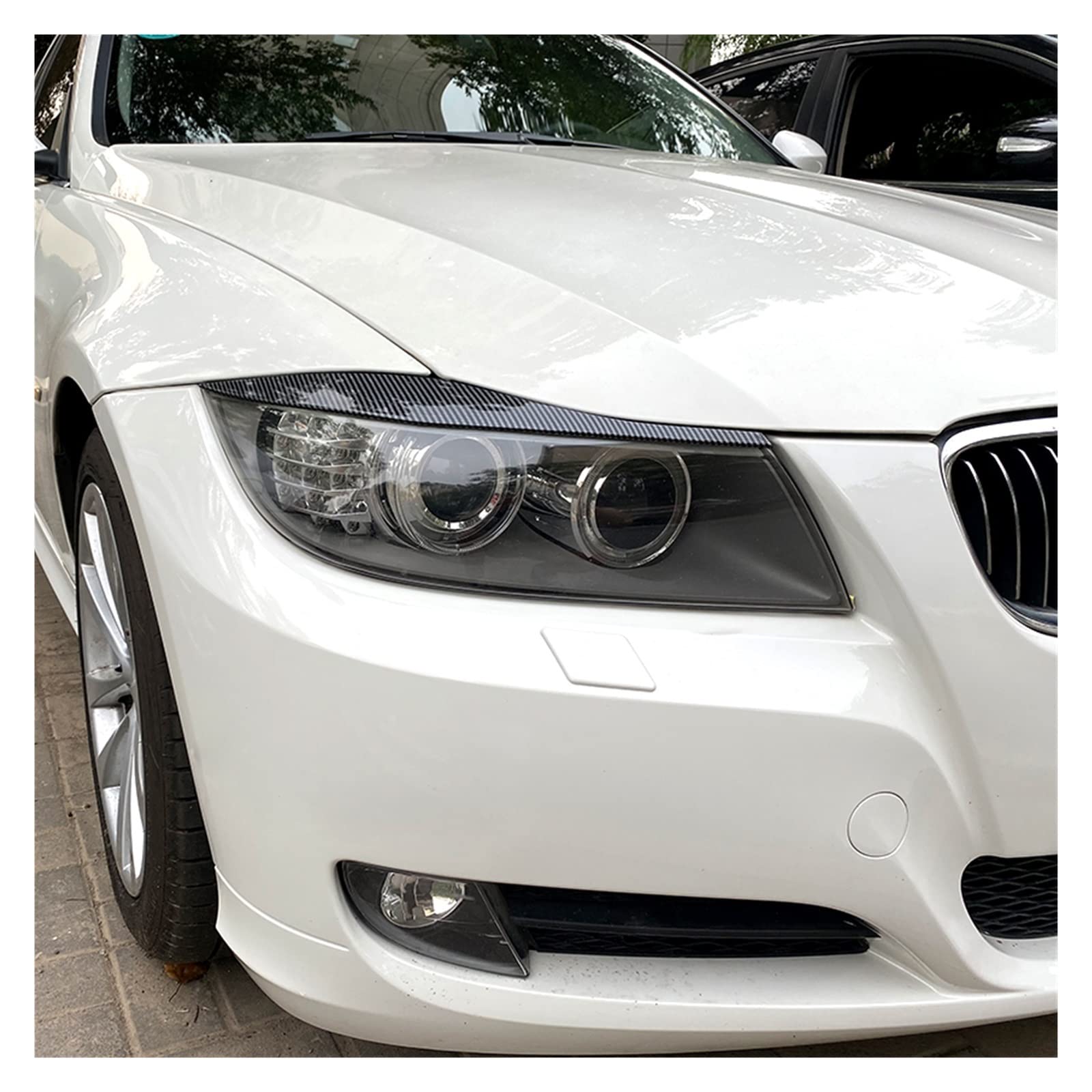 Sourcils De Phare QUTALP Pour BMW Série 3 (F30/F31/F33/F34/F35) - Noir Brillant - 2 Pièces - 2013-2019