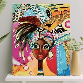 Palmiye Hobi Sanat Sayılarla Boyama Tuval Seti Fırça Boya Dahil (Çıtalı) 40x50 CM - Karnaval