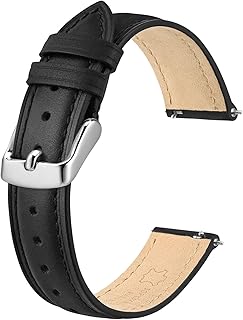 Elegante Leder Uhrenarmband, Schnellverschluss, Uhrenarmbänder für Damen und Herren, Kompatibel mit Uhrenanstößen von 12mm 14mm 15mm 16mm 18mm 20mm