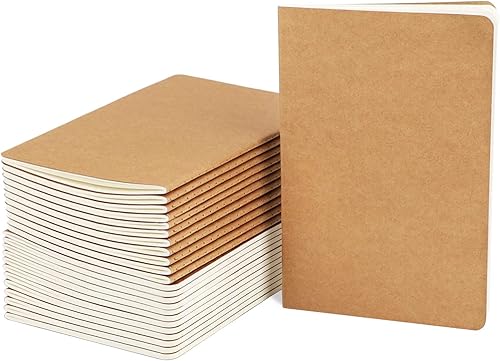 Miniatura 8 de EUSOAR Diarios para cuadernos, paquete de 24 cuadernos A5 de 5.5 x 8.3 pulgadas, 60 páginas30 hojas de tapa blanda con rayas universitarias, 100