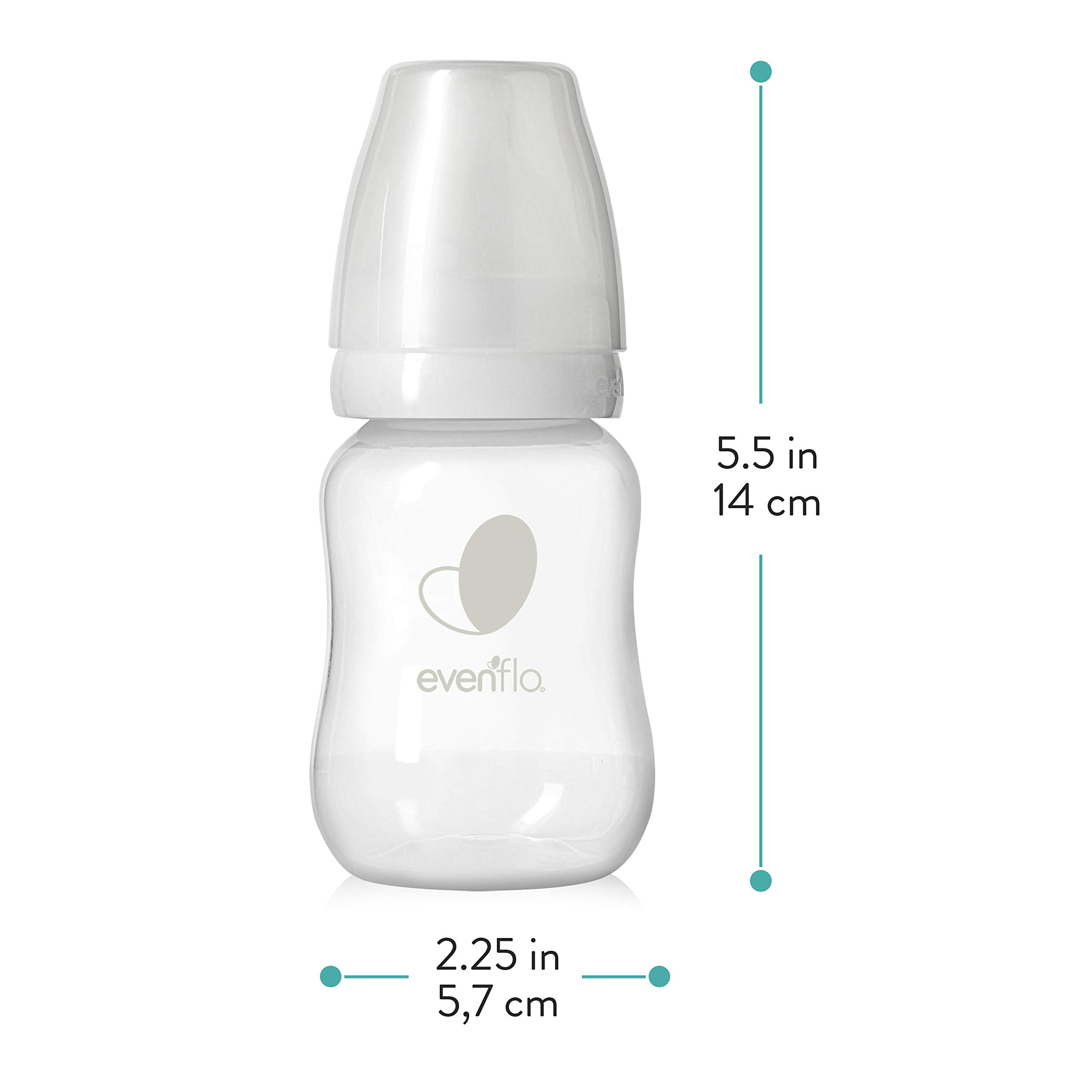 Evenflo Feeding Premium Proflo Venting Balance Plus Standard Neck Baby, Newborn and Infant Bottles - Developed by Pediatric Feeding Specialists - 4 Ounce (Pack of 6)