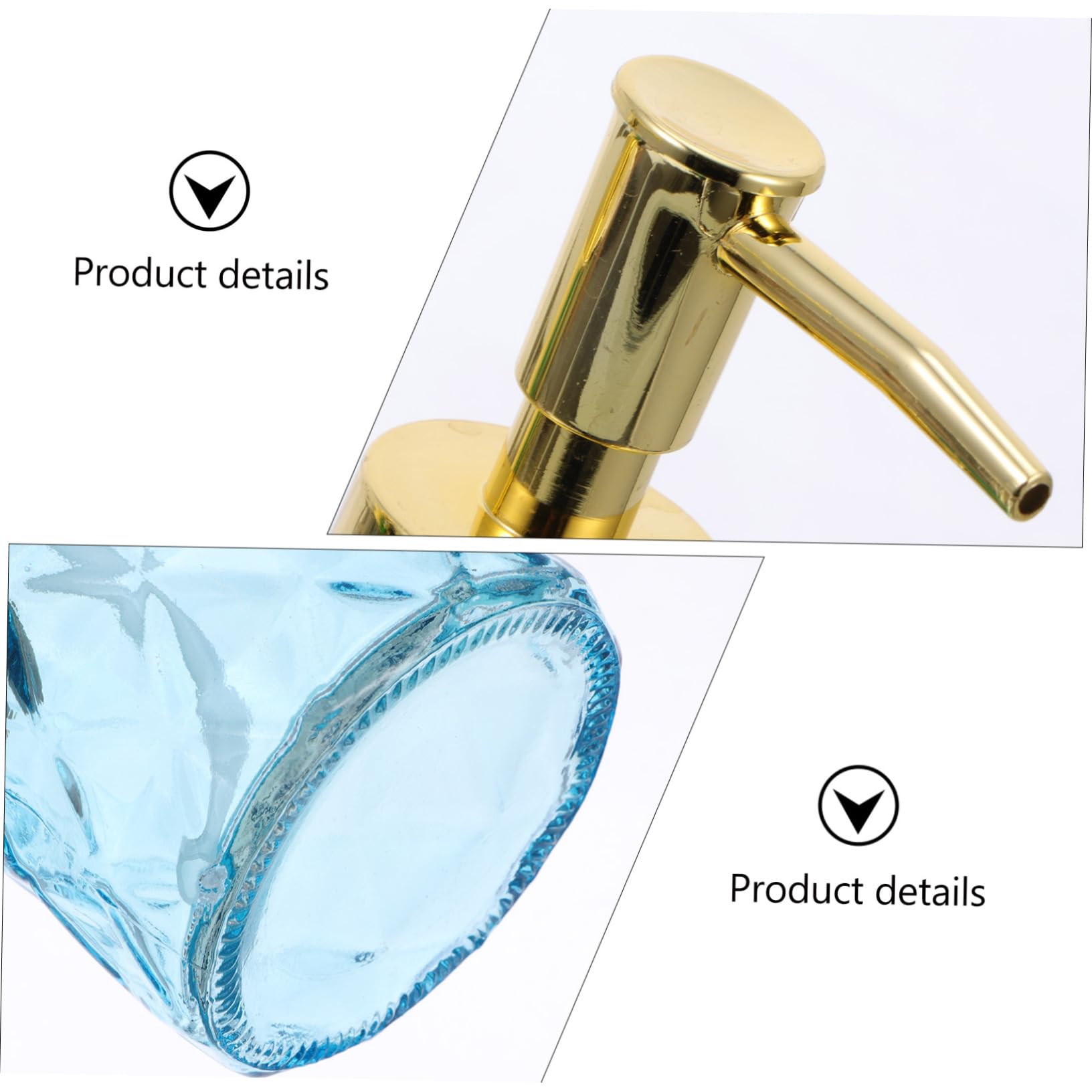 Set di 3 Dispenser Bottiglia a Pompa in Vetro per Body Wash