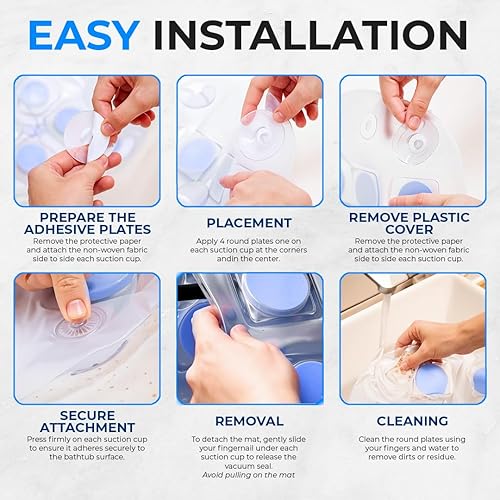 Miniatura 4 de SereneLife - Masajeador portátil de burbujas para spa, tapete térmico impermeable antideslizante con parte inferior de ventosa, bomba de aire