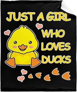 Darani Just A Girl Who Loves Ducks Lightweight Super Soft Cozy Throw Blanket Warm and Lightweight Soft Flannel Blankets 50x40 Small for Kid Bed Blanket