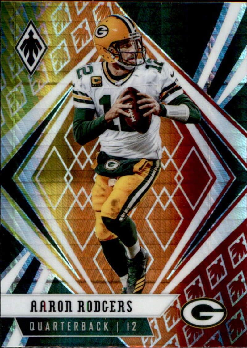 2020 Panini Phoenix Fire Burst #19 Aaron Rodgers Green Bay Packers Football Card