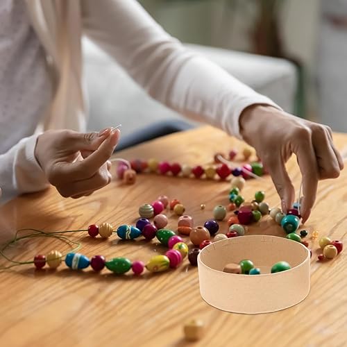 Miniatura 4 de VILLCASE Cajas de regalo redondas de cartón, contenedores de almacenamiento de papel kraft para galletas de caramelo, pequeños regalos ideales para