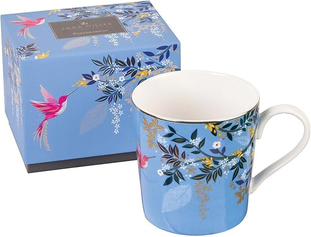 Sara Miller London Chelsea Collection 12 fl oz Light Blue Mug