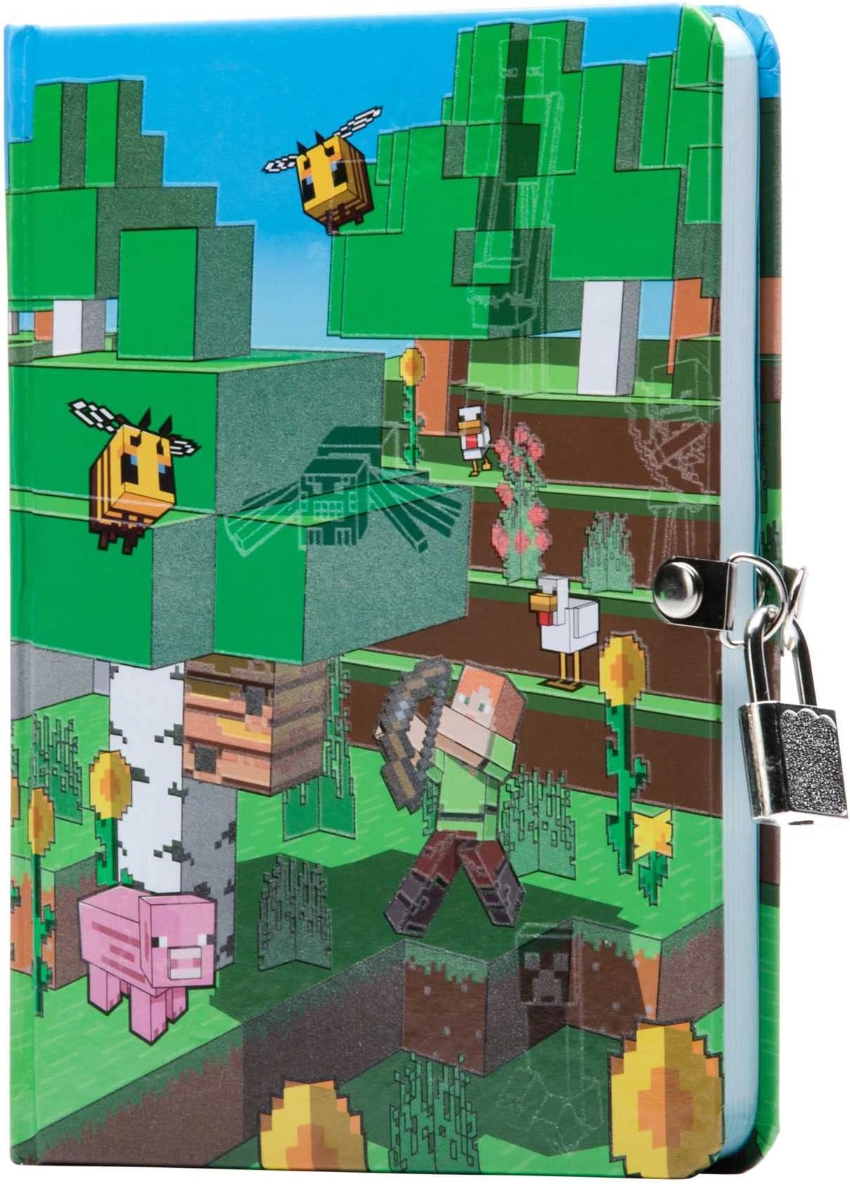 Minecraft: Mobs Glow-In-The-Dark Lock & Key Diary