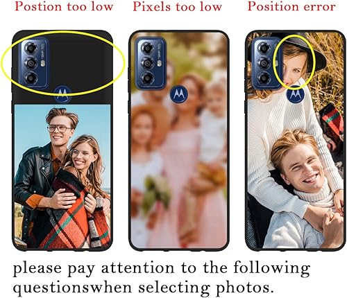 Miniatura 3 de Funda de teléfono personalizada para Motorola Moto G Play 2023, funda protectora rígida de TPU transparente para teléfono con nombre de foto,