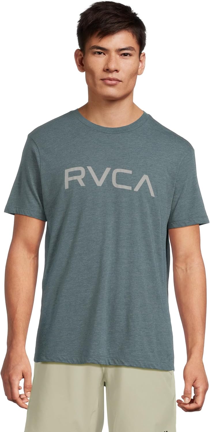 RVCA Mens Red Stitch Graphic Crew T-Shirt