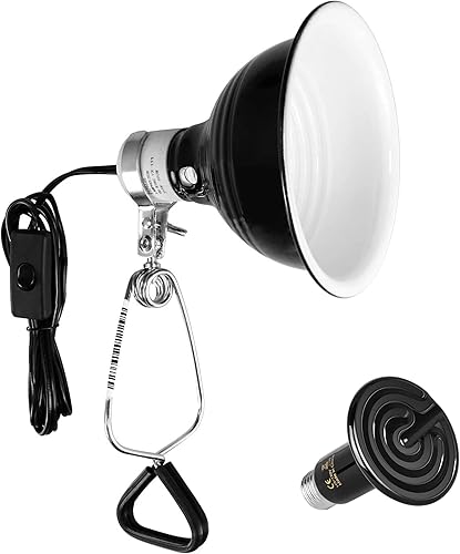 Simple Deluxe Bombilla de calor de cerámica para reptiles de 25 W, sin luz y cúpula de 60 W, lámpara con reflector de aluminio de 5.5 pulgadas para disponible en Yaxa Costa Rica