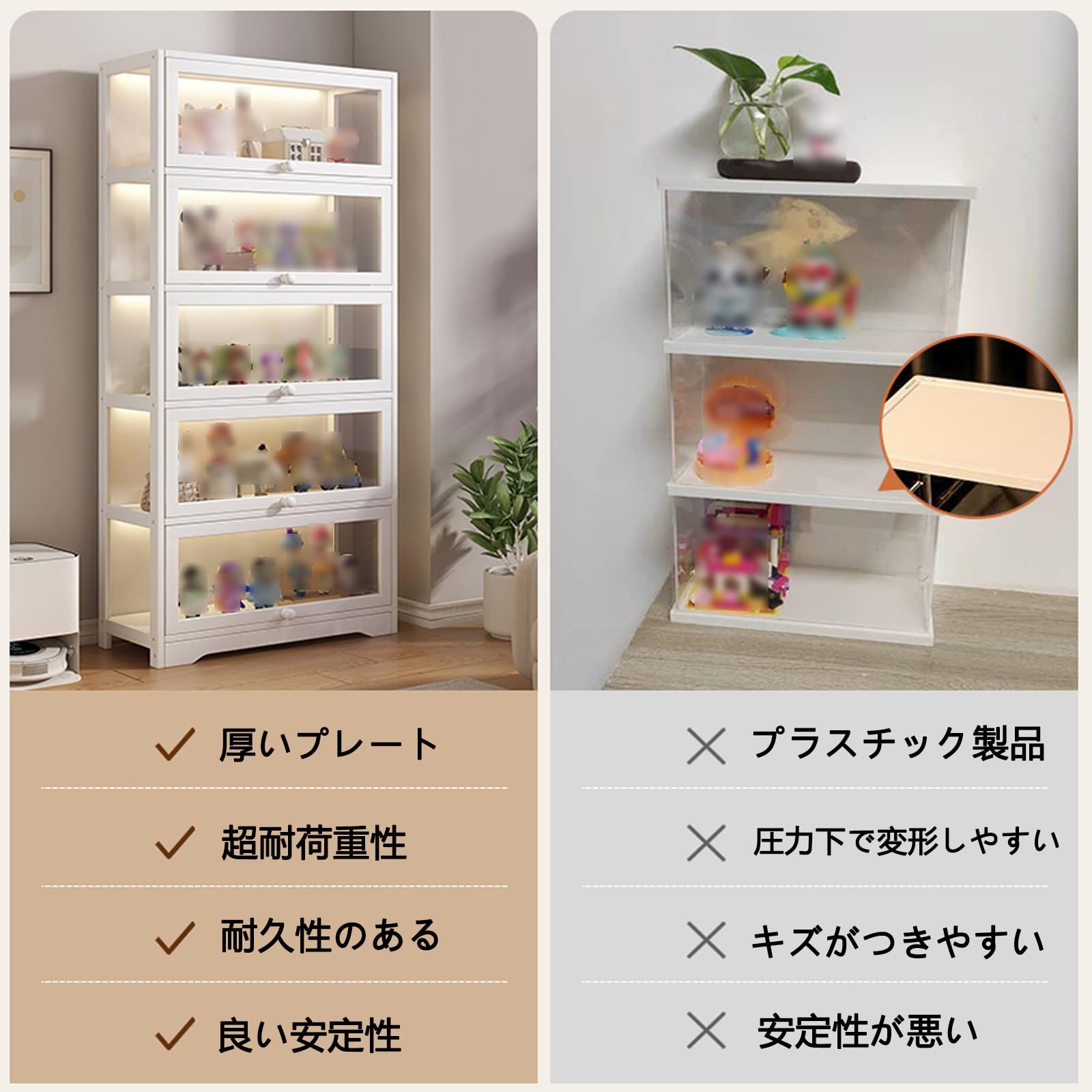 Amazon.co.jp: アクリルスタンド 収納ショーケース フィギュアガンプラ