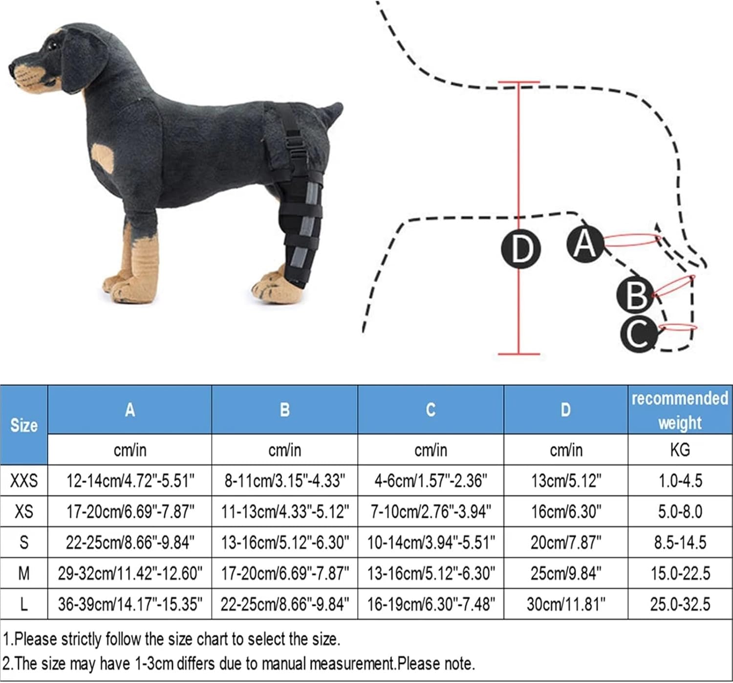 ペット用膝パッド 犬用サポートブレース 右左脚用 飛節関節包帯 怪我の回復 脚用 犬用プロテクターサポート(Right blue,X