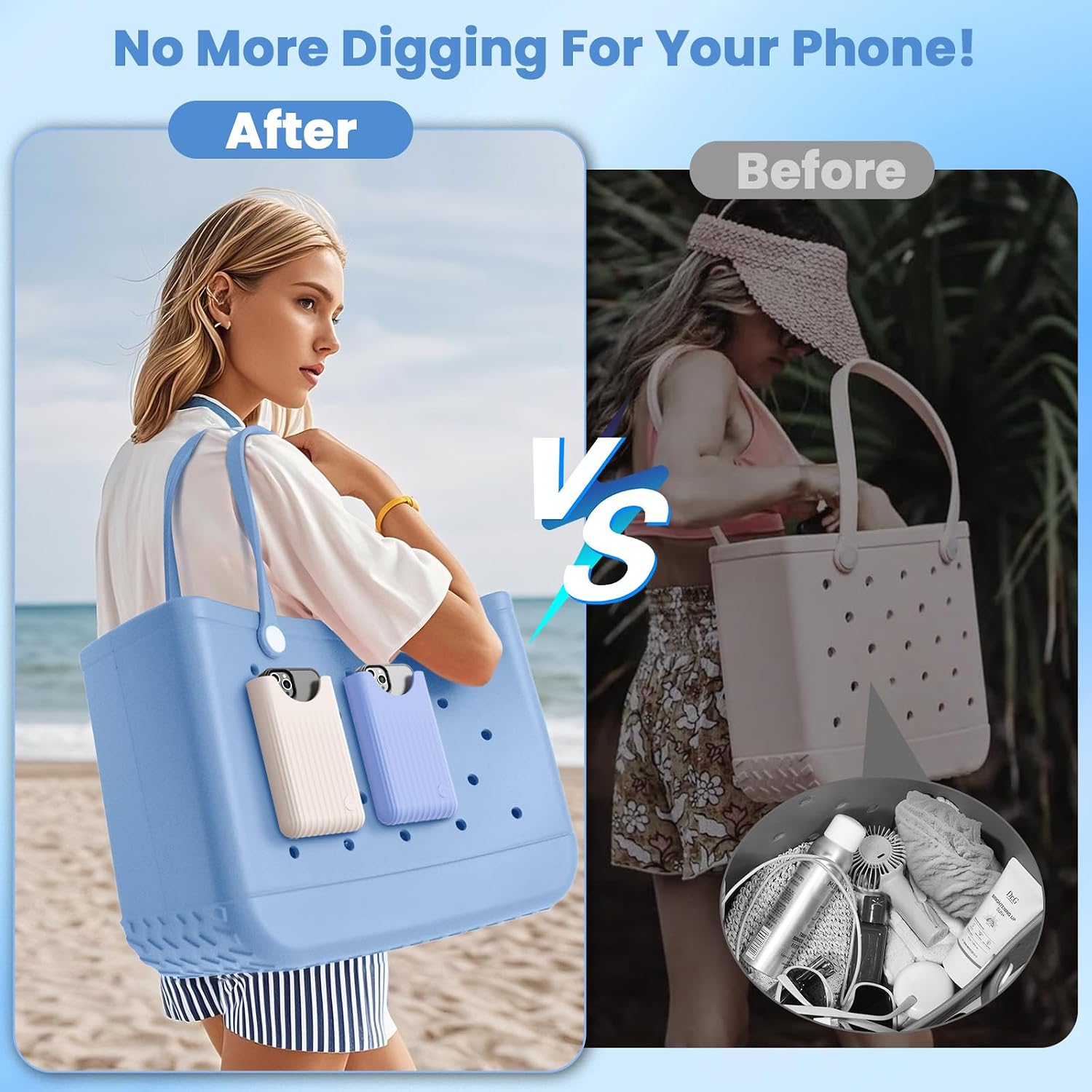 OUTXE Phone Holder Insert for Bogg Bag, Cell Phone Holder with Lock Buckle image 4