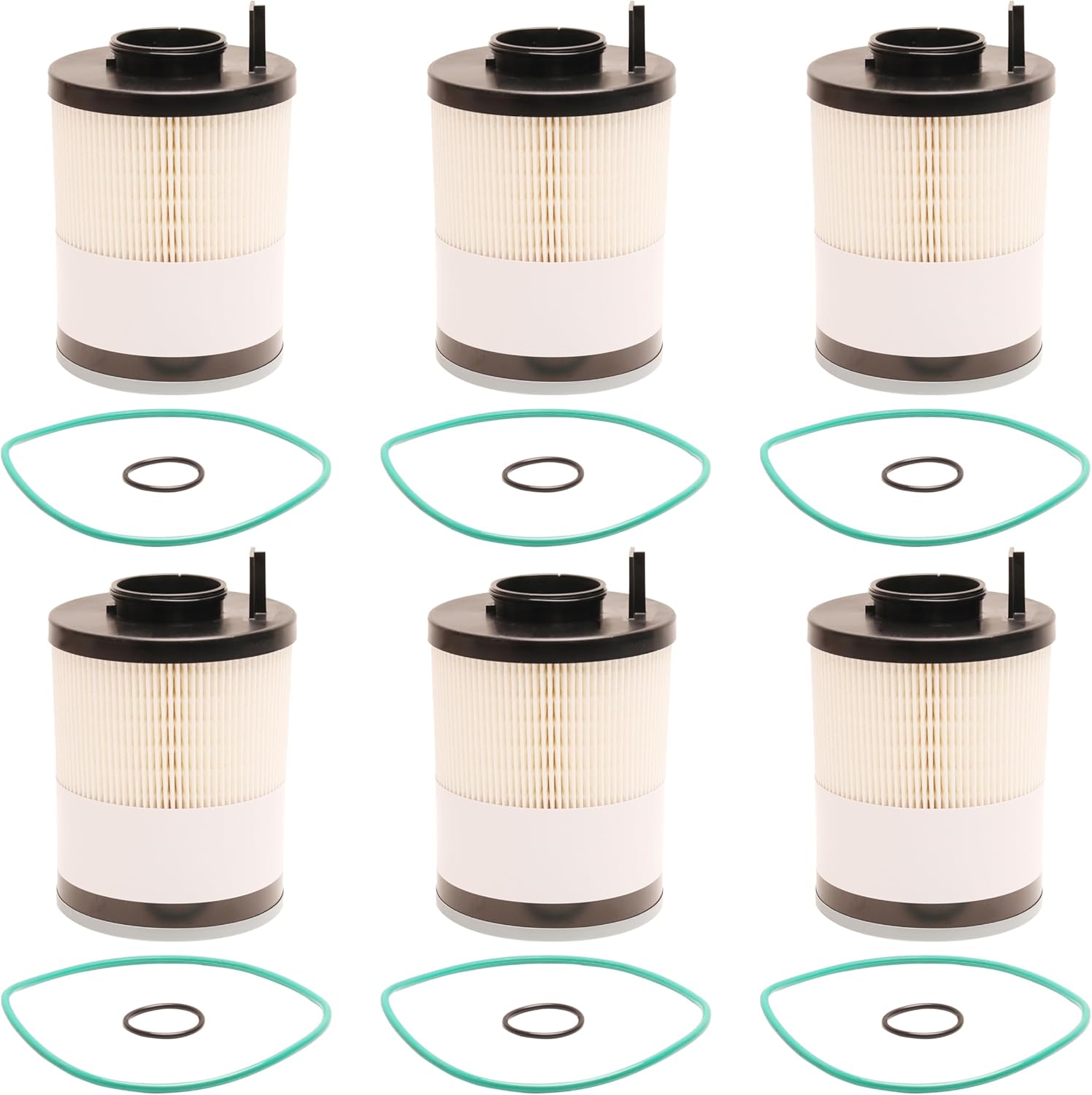 6 Pack Fuel Filter, Fuel Water Separator Filter Fit for Cummins ISX DD13 DD15 DD16 Detroit Diesel Engines #OE A0000905051 FS20083 A48507 PF46145