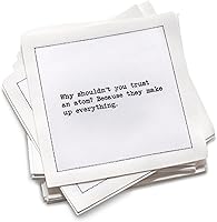 Vista 43 de Five Star Funny Snarky Quotes Servilletas de cóctel de algodón blanco 50 servilletas desechables de lujo con citas ingeniosas de bar