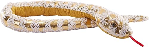 Wild Republic Foilkins Snakes, pitón de bola de explosión de limón, animal de peluche, 54 pulgadas, regalo para niños, juguete de peluche, botellas