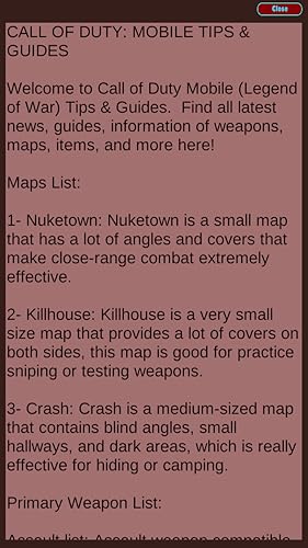 Guide for Call Of Duty Mobile 2019