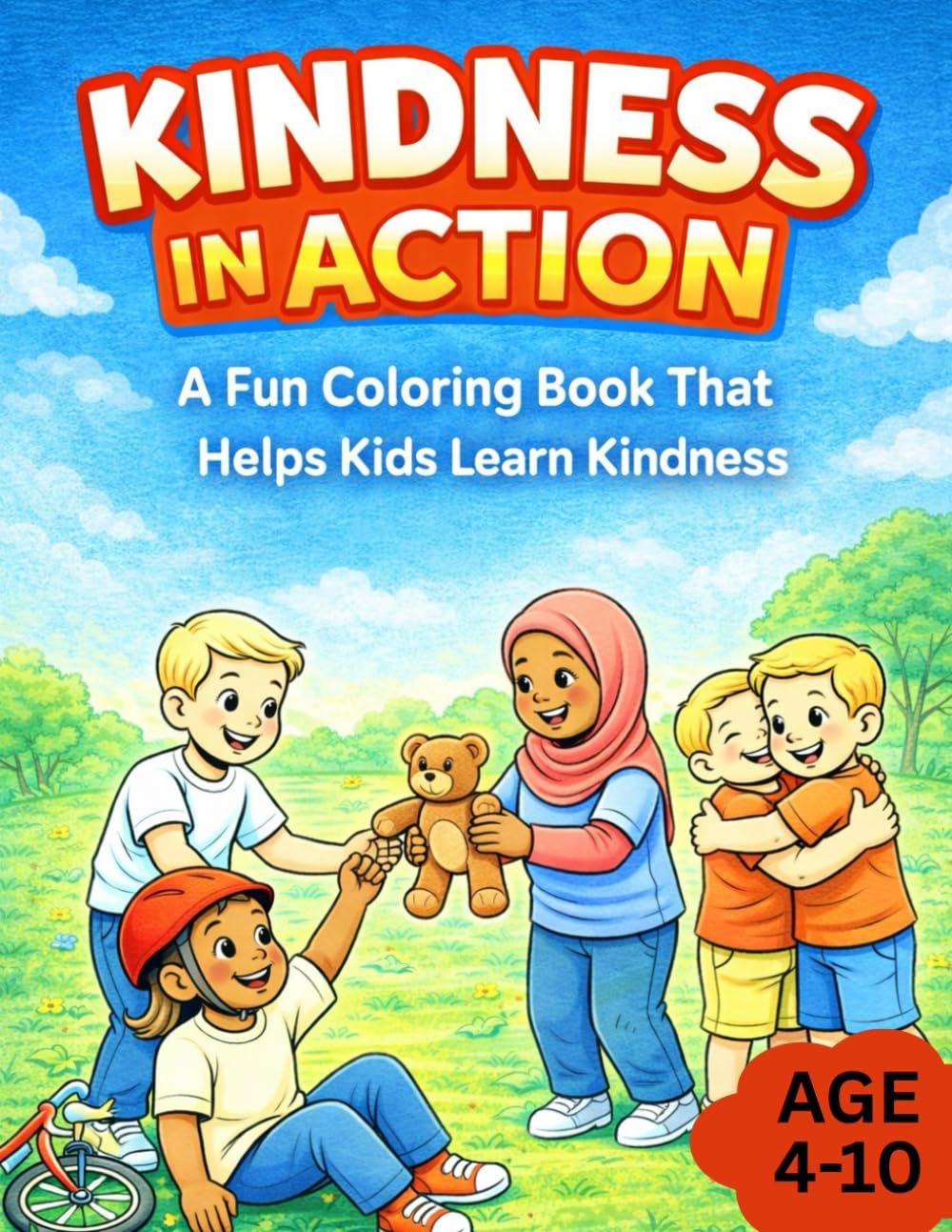 Kindness Is Action: A Fun Coloring Book That Helps Kids Learn Kindness