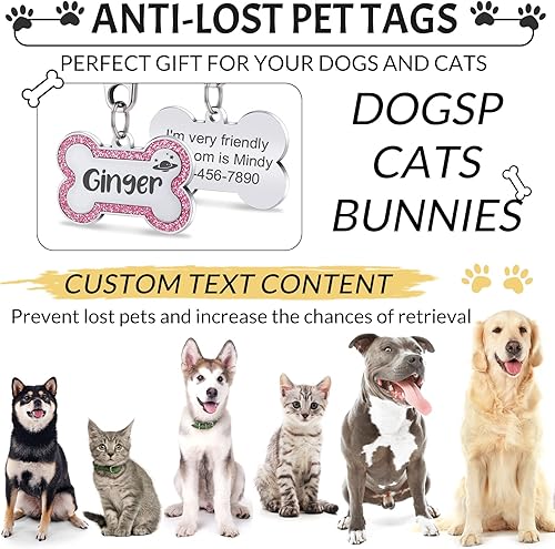 Miniatura 5 de Etiquetas de identificación personalizadas grabadas para mascotas, grabadas personalizadas, fáciles de leer, etiquetas de identificación