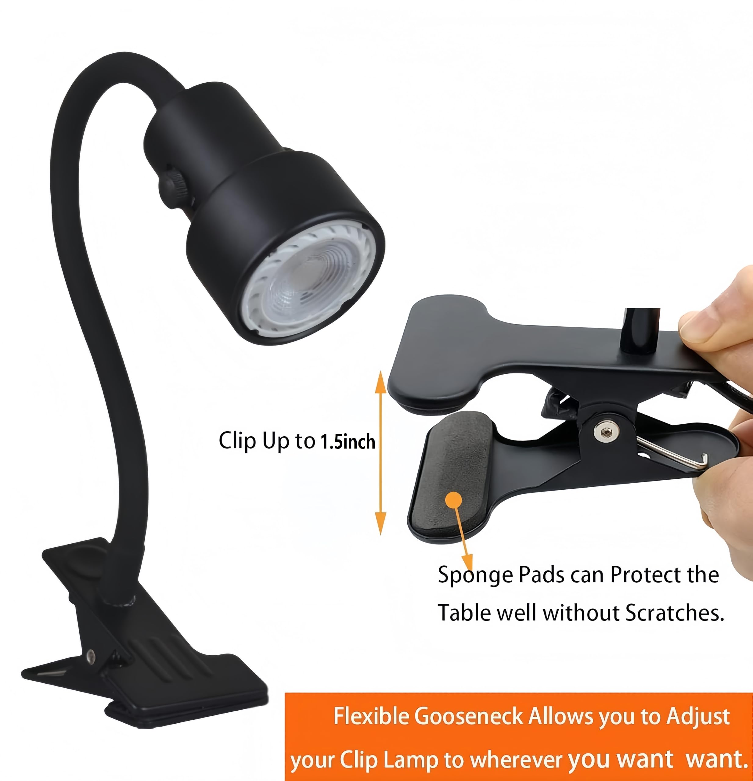 Amazon.co.jp : KING SHA LED クリップライト デスクライト 5W (40W