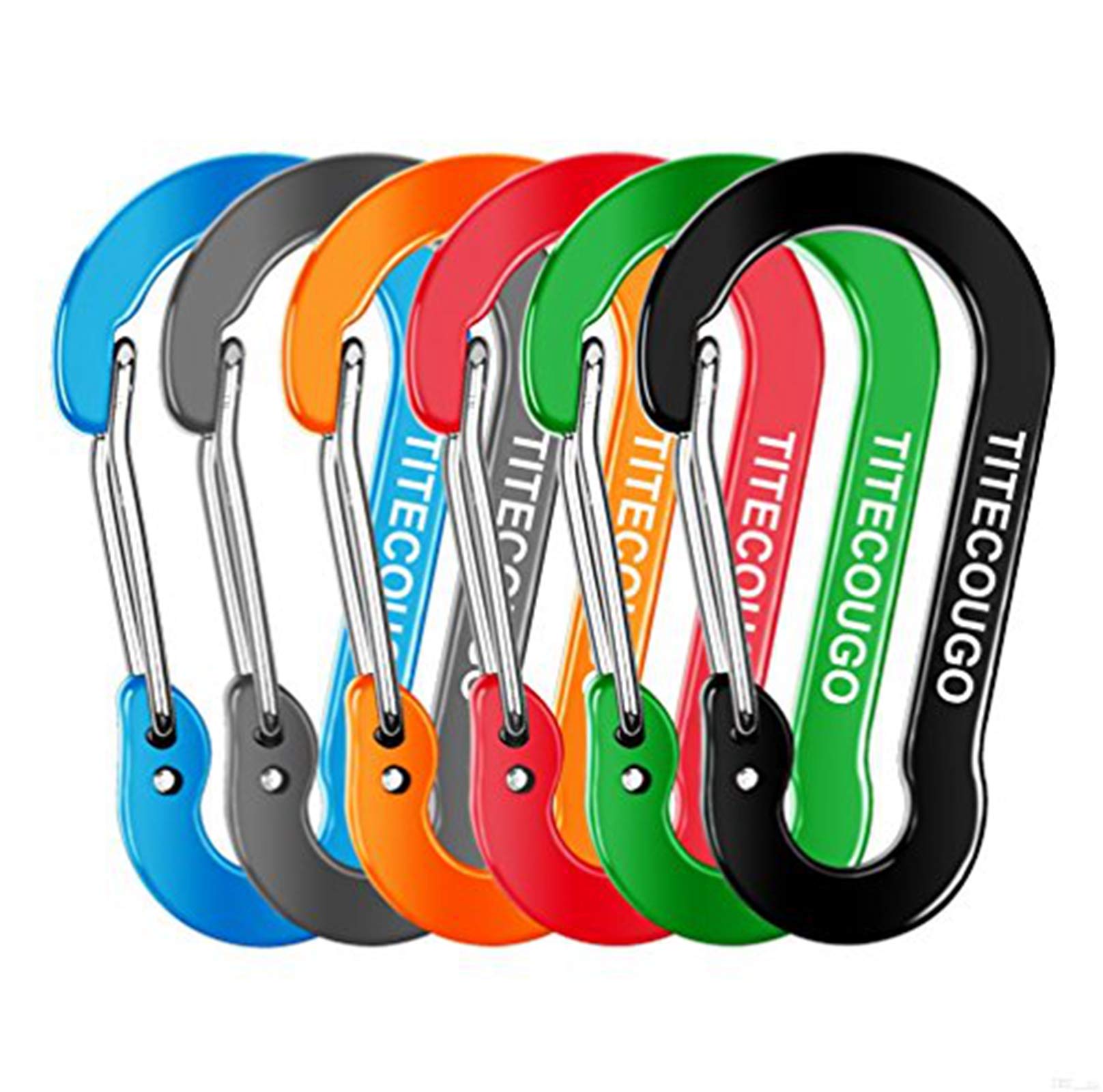 TITECOUGO Mini Carabiner Keychain for Camping Tent Backpack Bottle Accessories