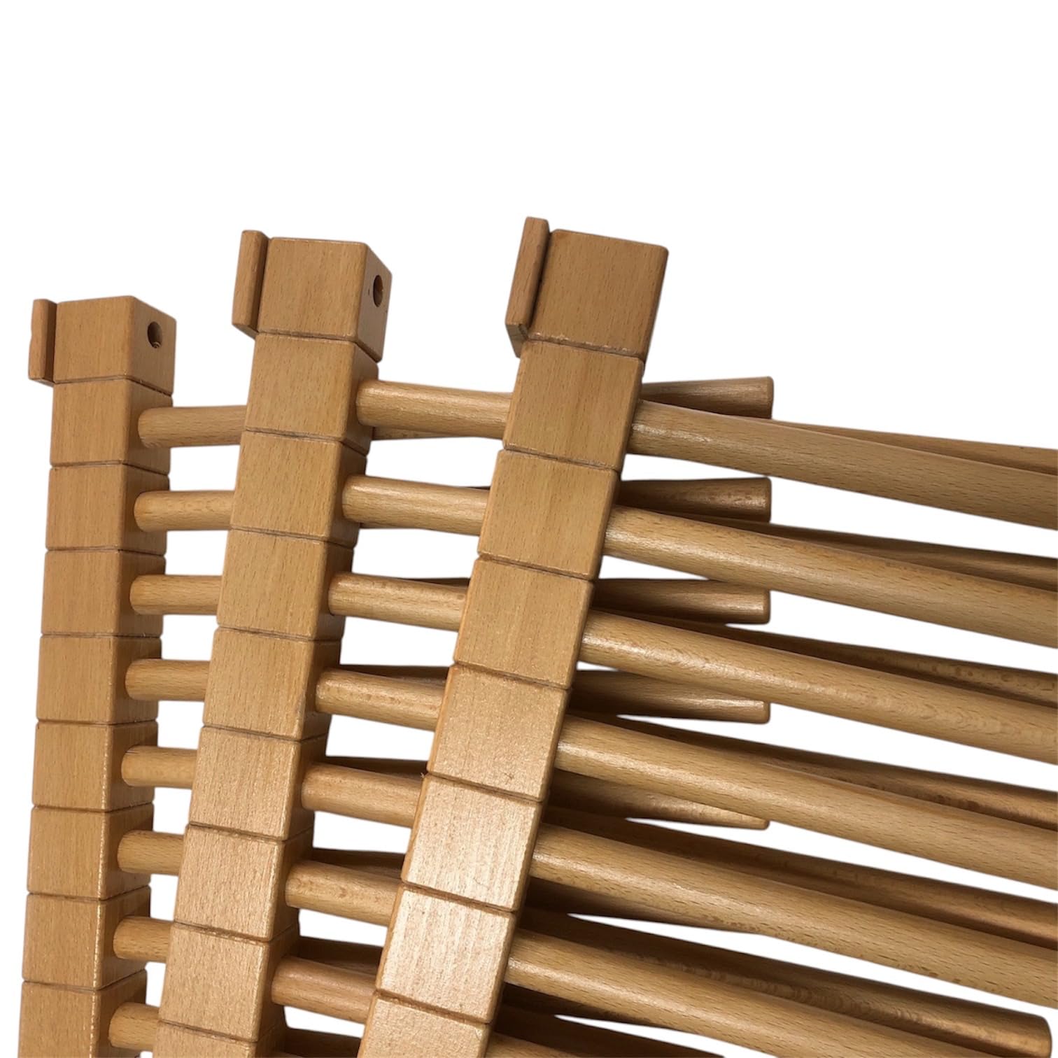 Perchero Madera Pantalones 15 Clavijas | Organizador de Armario Plegable con Diseño Resistente | Ahorro de Espacio y Máxima Capacidad (Madera Haya)