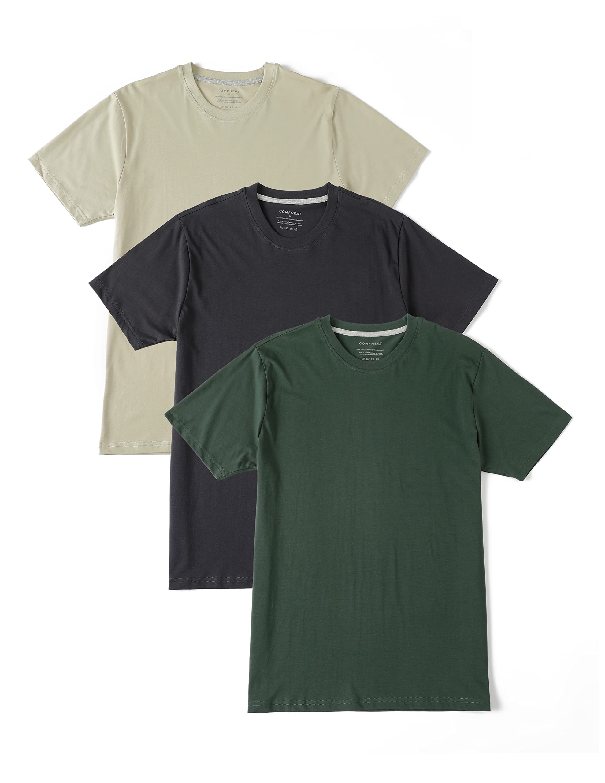 Comfneat Men's 3-Pack Lightweight T-Shirts