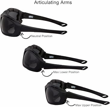 Clickback Motorcycle Sunglasses Riding Glasses, Black/Smoke