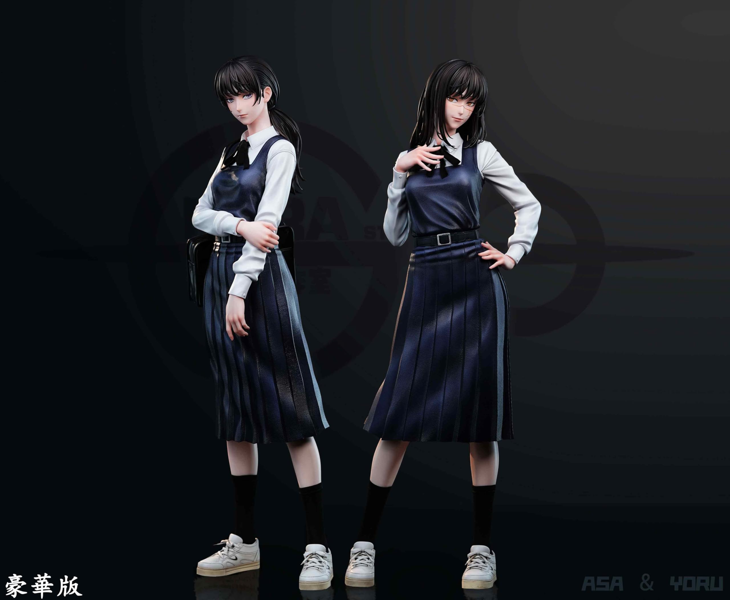 Amazon.co.jp: 三鷹アサ 三鷹ヨル フィギュア 1/4スケール 塗装済み