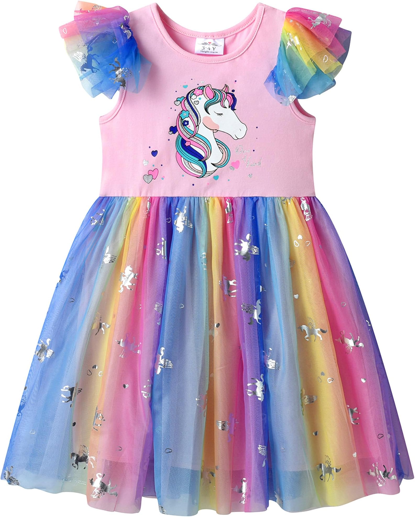 Girls Dresses Summer Party Pink Tutu Dress for 2-12 Years Kids