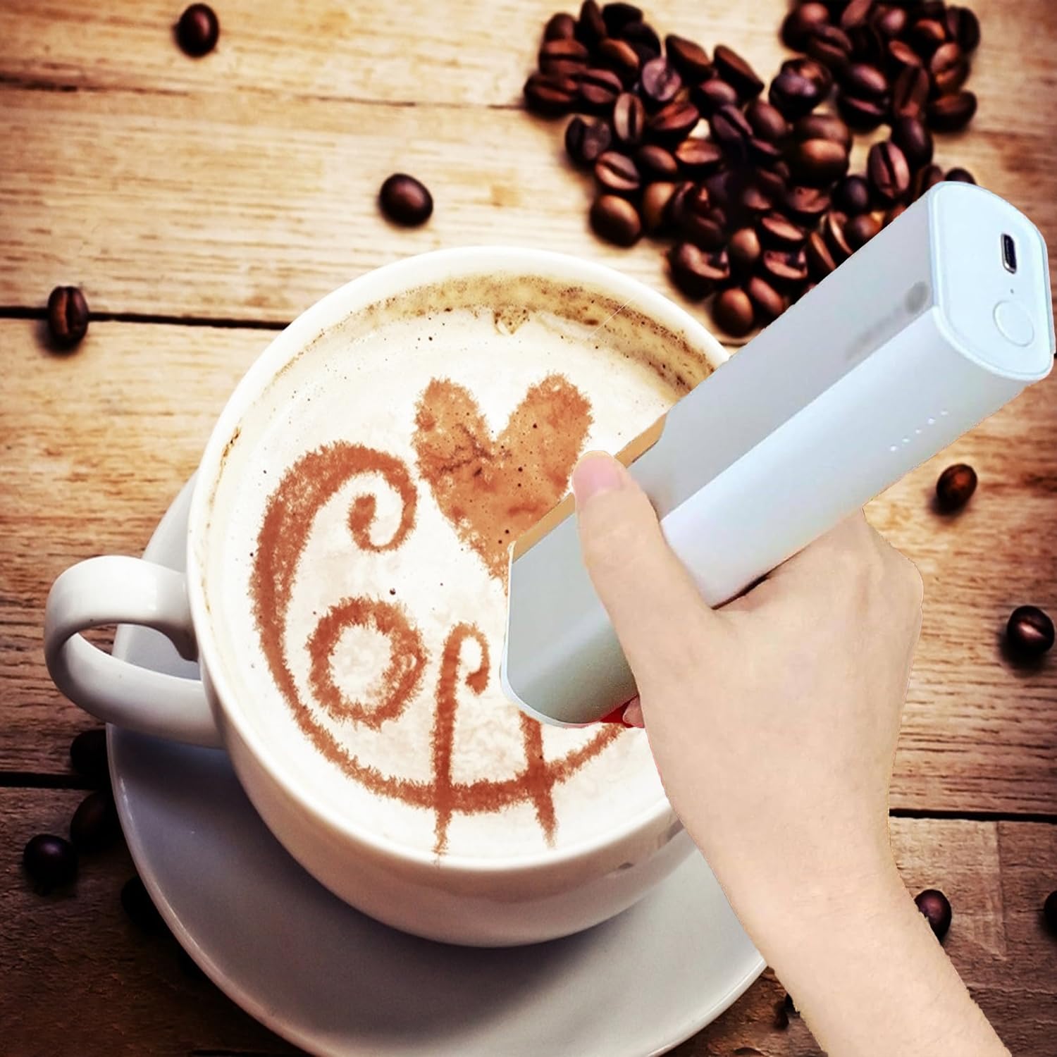 Stylo à jet d'encre comestible pour latte art et biscuits de fête