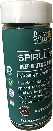 Miniatura 3 de Espirulina cultivada en Estados Unidos Espirulina Vegana Proteína Limpia Pura Orgánica Espirulina Nutrientes Densa Sin Gluten Superalimento Vaso