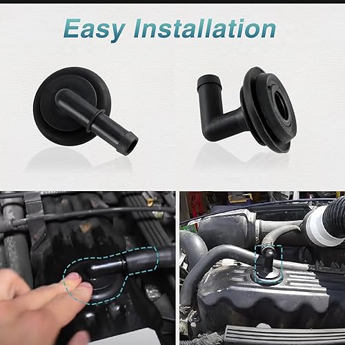 Miniatura 3 de FUSCH PCV CCV - Juego de codos y ojales de válvula de ventilación compatible con Jeep Grand Cherokee 4.0L 2000 2001 2002 2003 2004, repuesto #