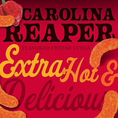 Miniatura 2 de Herr's Rizos de queso, sabor Carolina Reaper, aperitivos sin gluten, bolsa de 6 onzas (12 unidades)