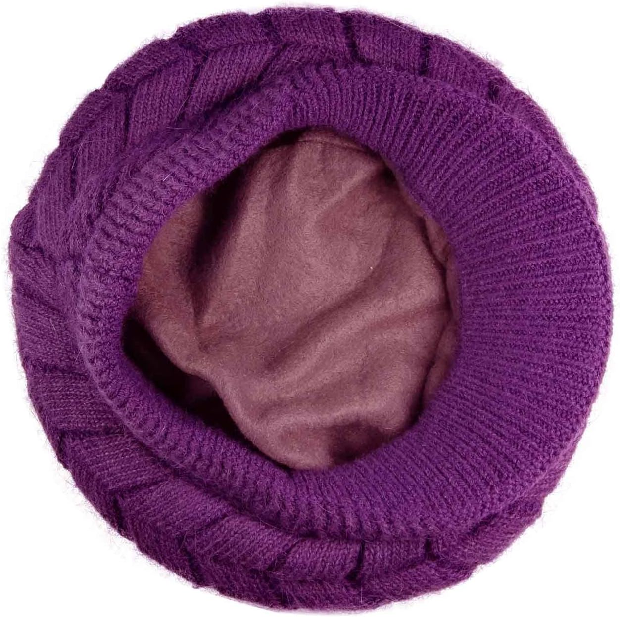 Women Winter Warm Knit Hat Wool Snow Ski Caps with Visor image 4
