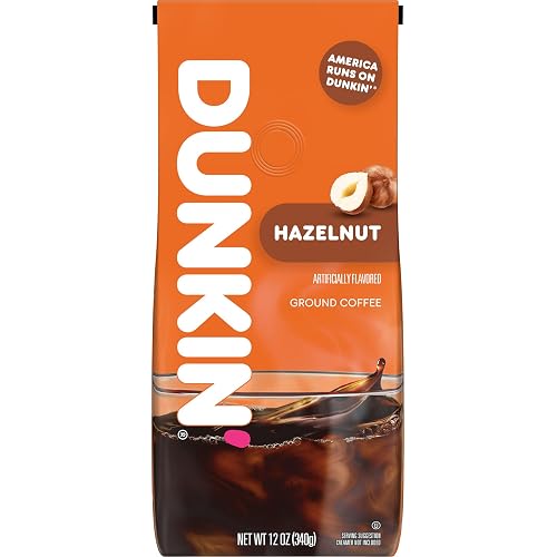 Dunkin' Donuts® Ground Coffee, Hazelnut, 12 Oz Per Bag