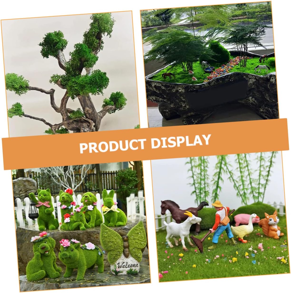 PRETYZOOM 3pcs Simulation Moss Powder of Decorative Fake Lawn Powder for Crafting Landscape Adornment and Home Decor Vivid Realistic Appearance