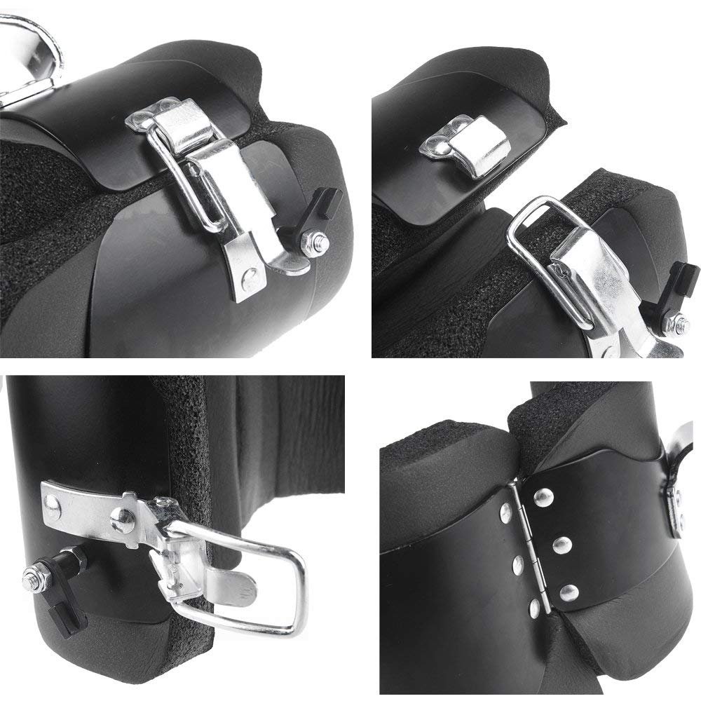 Vinteky Botas de Inversión Anti-Gravedad para Ejercicio Steel Gravity Boots Aparato de Inversión con Cierre de Seguridad Gravedad Trainer, Negro