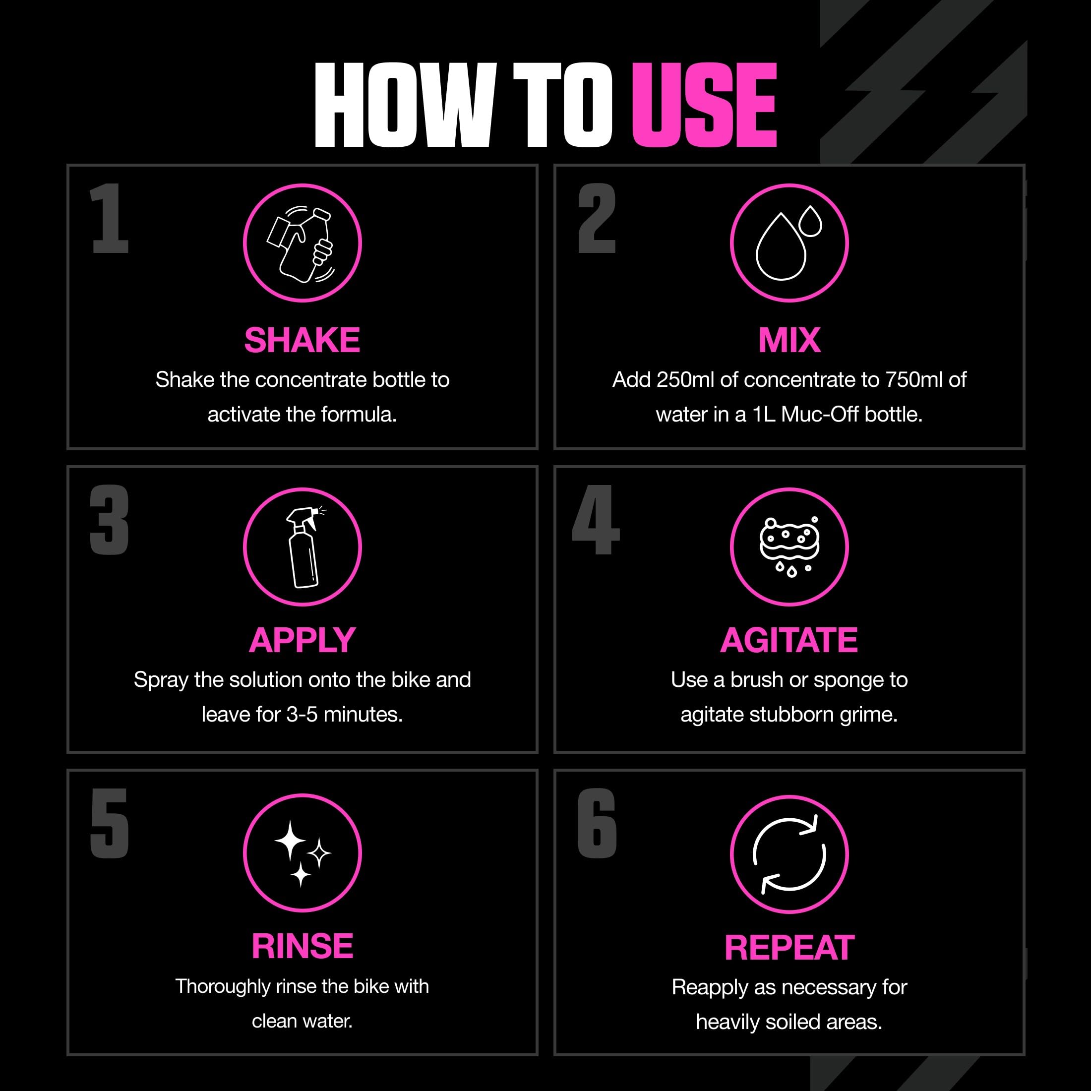Muc-Off Bike Cleaner Concentrate - Nano Technology - Ready-to-Use Bike Cleaning Solution - Biodegradable Formula for Bicycle and Motorcycle - Multi-Use Degreaser - 1L