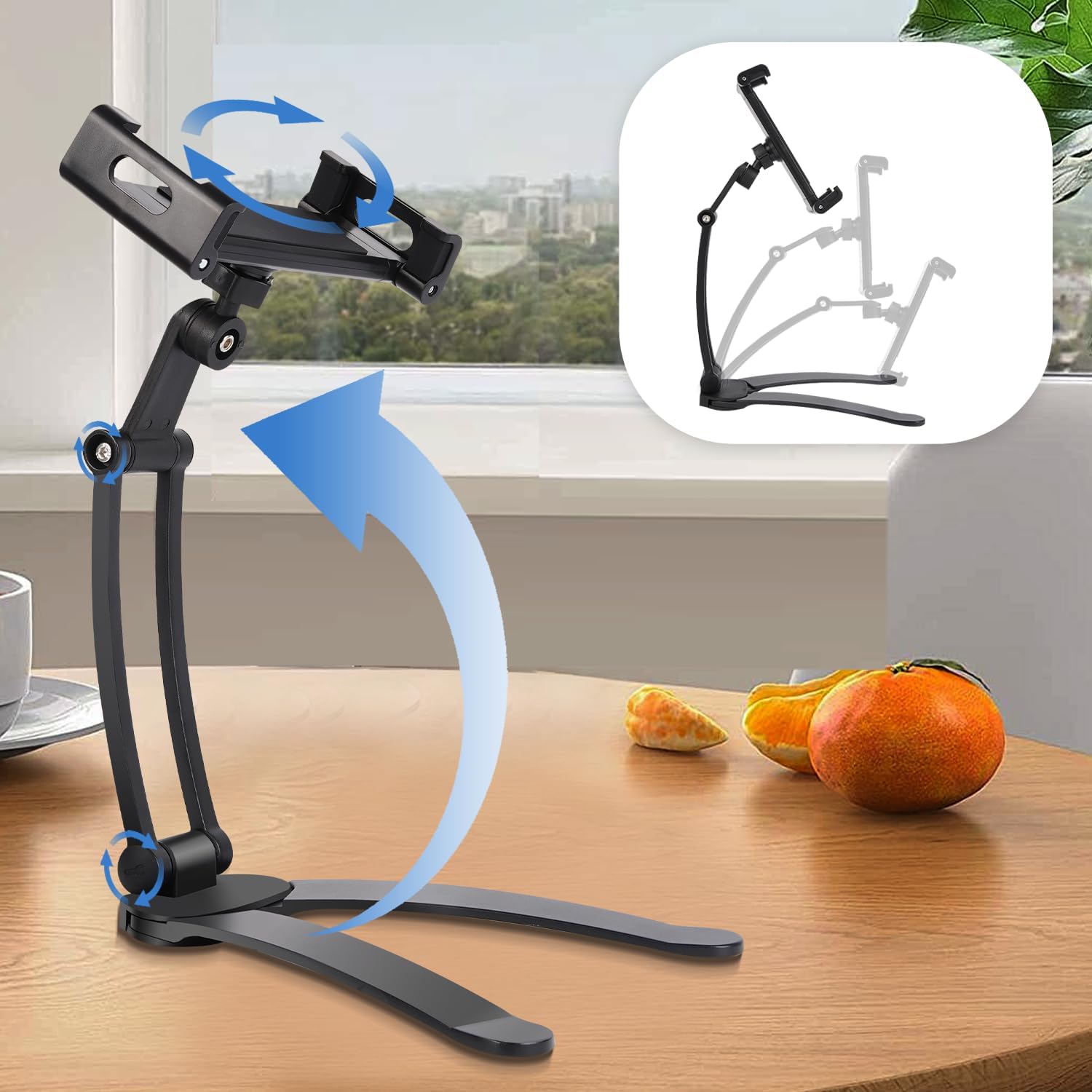 Tablet Mounts for PC Tablets Portable Monitor Stand for 15.6'' 16'' Portable Monitor, Aluminum Alloy, Tablet Stand for iPad, Phone Holder with 360 Degree Rotation