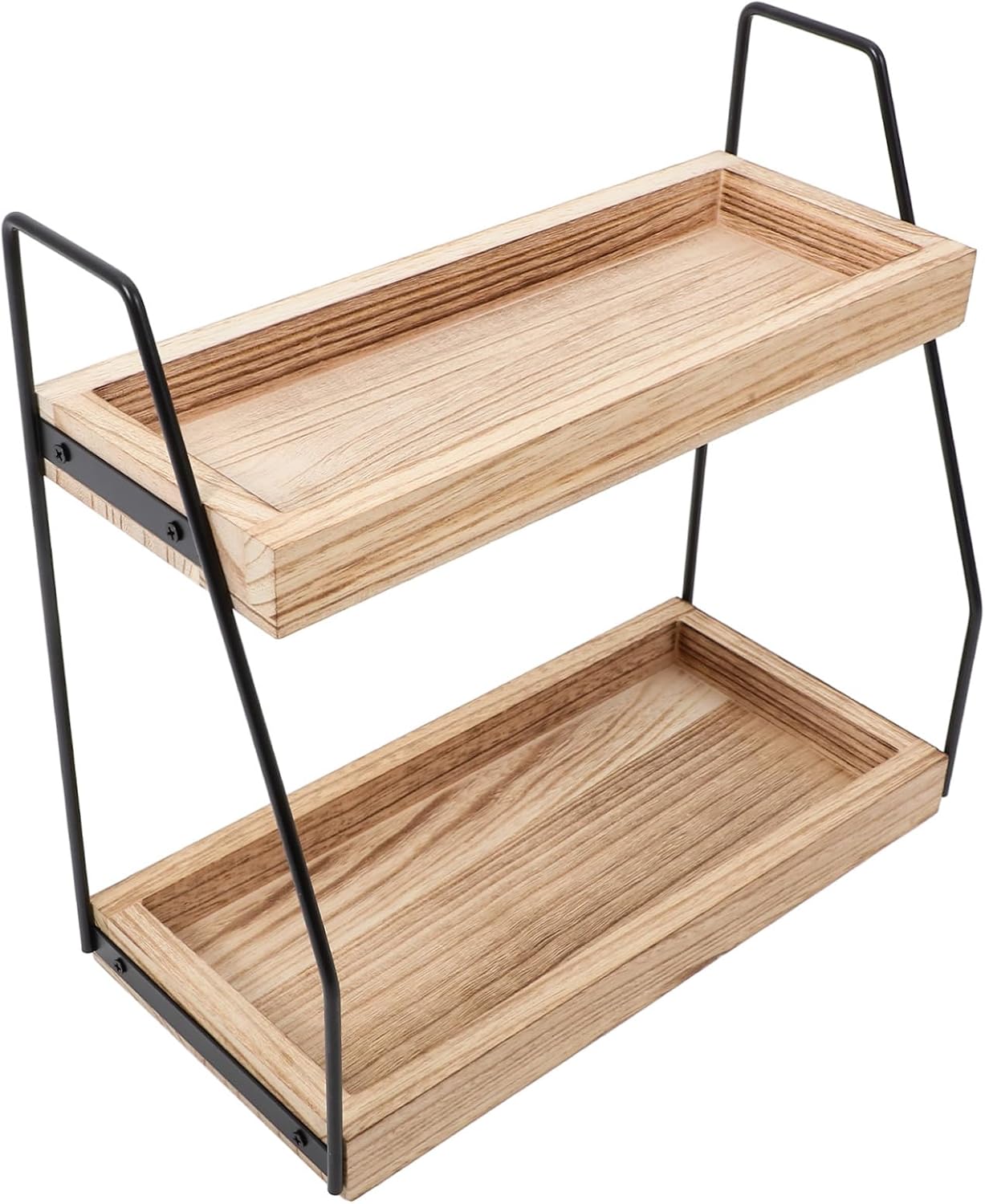 Mobestech Coffee Station Organizer Double Kitchen Counter Shelf Versatile Storage Rack for Condiments Makeup and More for Kitchen and Bathroom Use