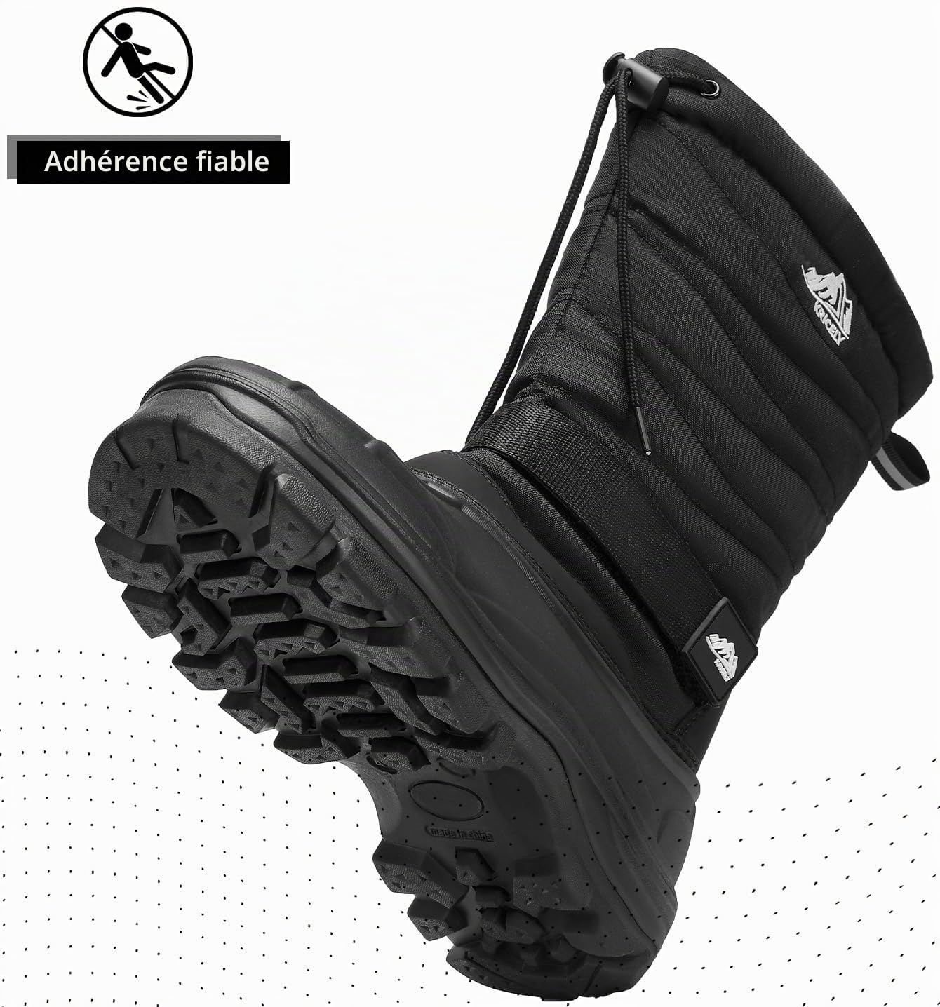Kricely Bottes de Neige d'Hiver Homme Femme Imperméables Trekking Outdoor | Bottes confortables à doublure chaude, semelle antidérapante et imperméables, idéales pour la randonnée sur sols enneigé