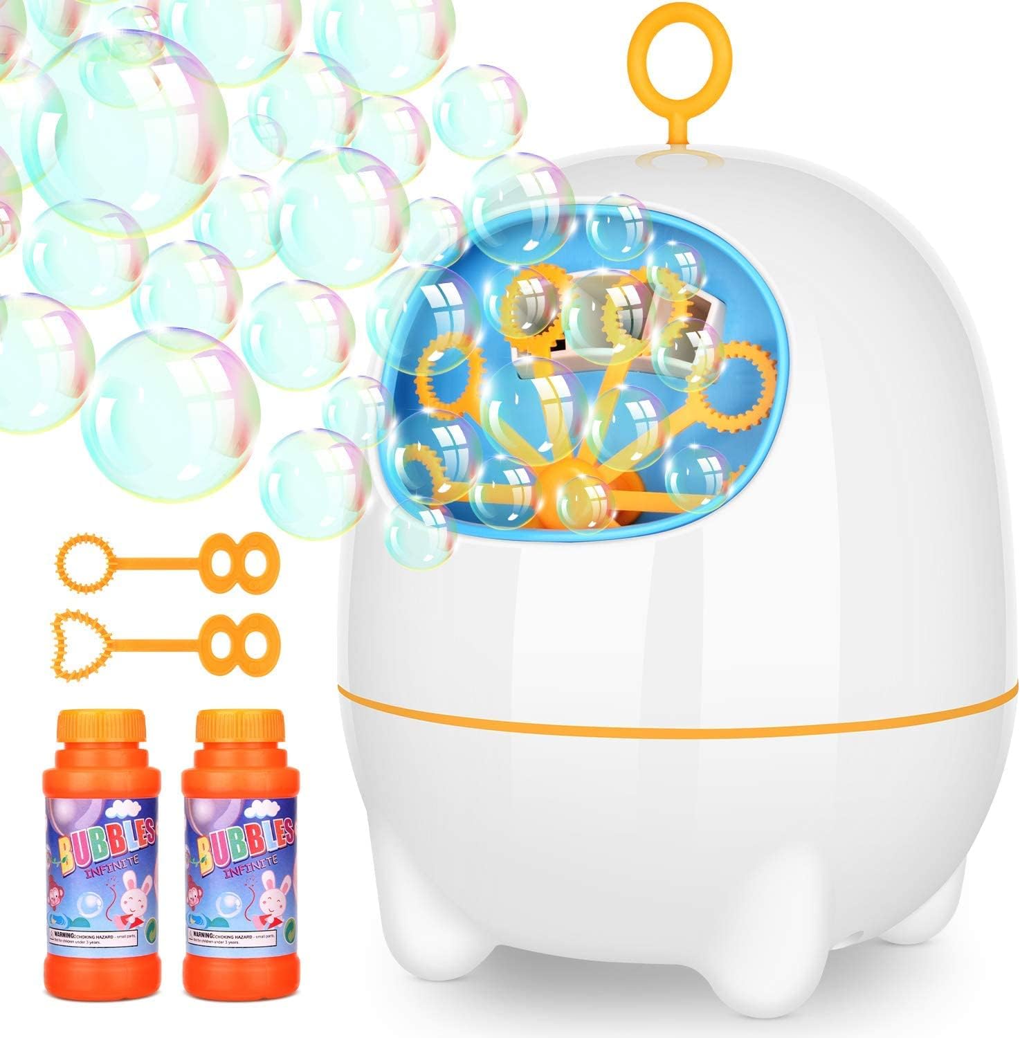 Victostar Bubble Machine, Automatic Bubble Machine for Kids with Bubbles Solutions (17 oz Total) Bubble Blowing for Outdoor Indoor