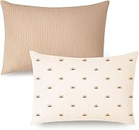 Vista 13 de Konssy Funda de almohada de muselina para almohada de 13 x 18 pulgadas, paquete de 2 fundas de almohada de algodón suave y transpirable para niños