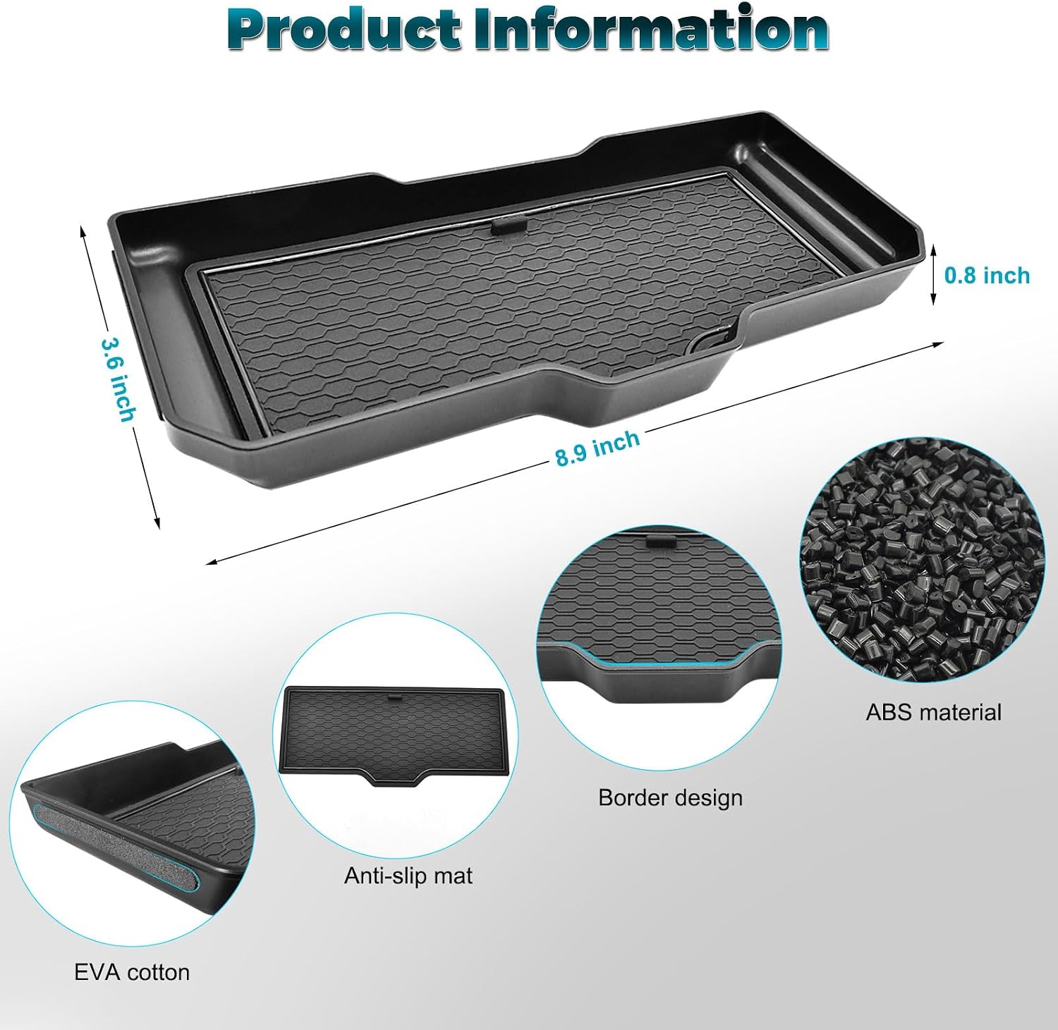 Upgrade Center Console Organizer Tray Compatible with 2022-2026 Nissan Frontier for Under Climate Control Storage Box Insert Accessories (Easy to Install)