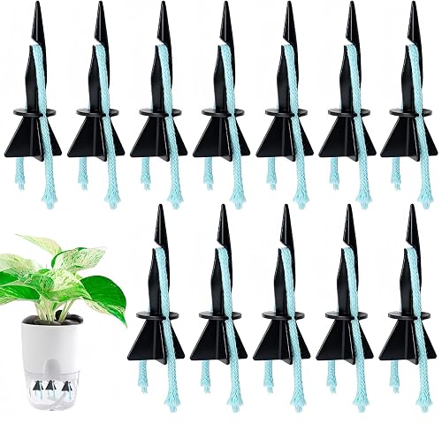 12 PCS Self Watering Spikes for Indoor Plants, Automatic Plant Watering Stakes with Slow Release Control, Adjustable Self Waterings Spikes, DIY Drip Irrigation System for Vacation & Potted Plants